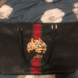 Cheetah money bag tote